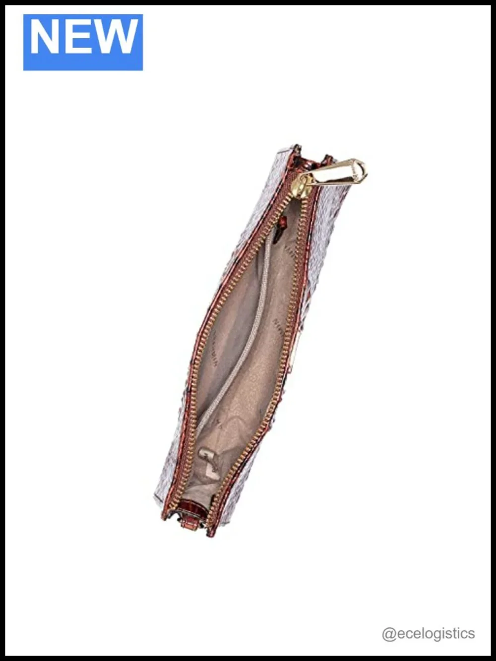 Leather Wristlet Clutch with Removable Strap, Zip Top